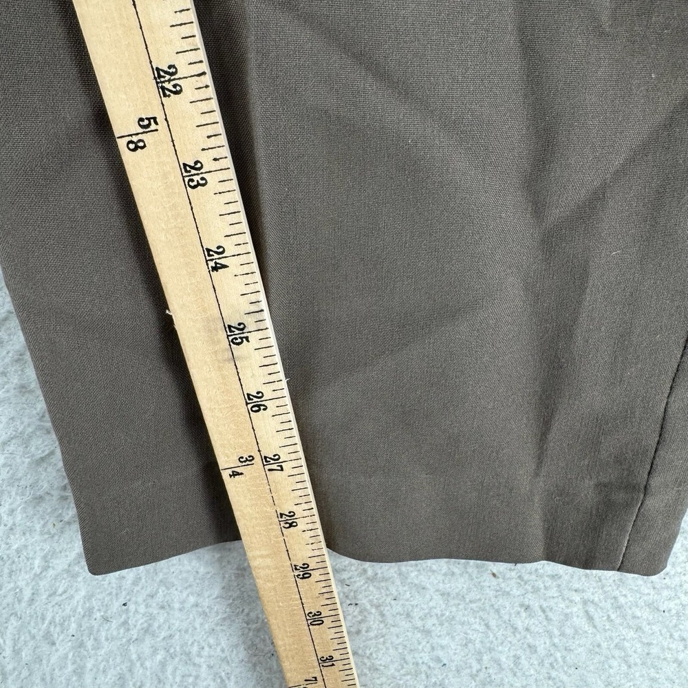 Vintage Levis Travelers Pants Mens 38x32 Brown Pleated Wool Blend Chino Trousers - Picture 8 of 9